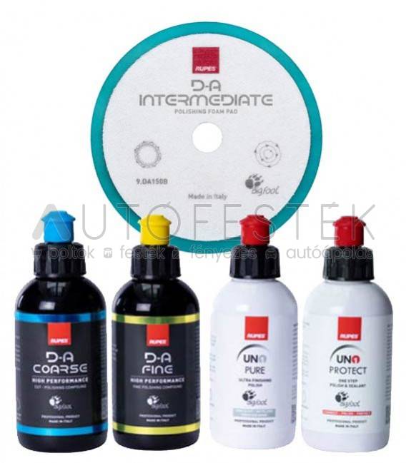 Rupes Polírozó Csomag + Szivacs szett (4 x 125 ml) Ø 130 / 150 (125 mm-es talphoz)
