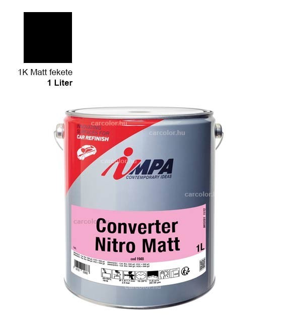 1K Nitro Festék – Fekete – Matt – (1Kg) – Impa 1948