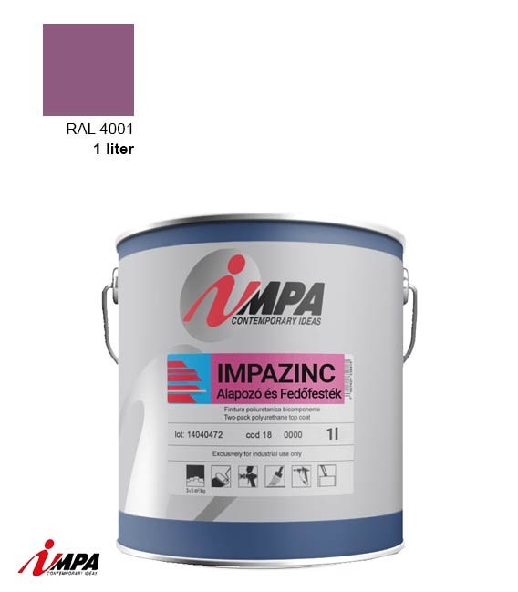 1K Rozsdagátló Ipari Festék + Alapozó (2 in 1)  – RAL 4001 – Selyemfényű (1kg) – Impa Cink