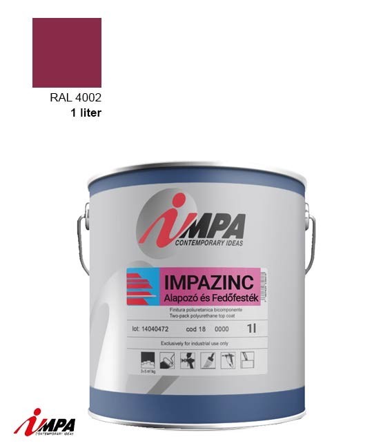 1K Rozsdagátló Ipari Festék + Alapozó (2 in 1)  – RAL 4002 – Selyemfényű (1kg) – Impa Cink