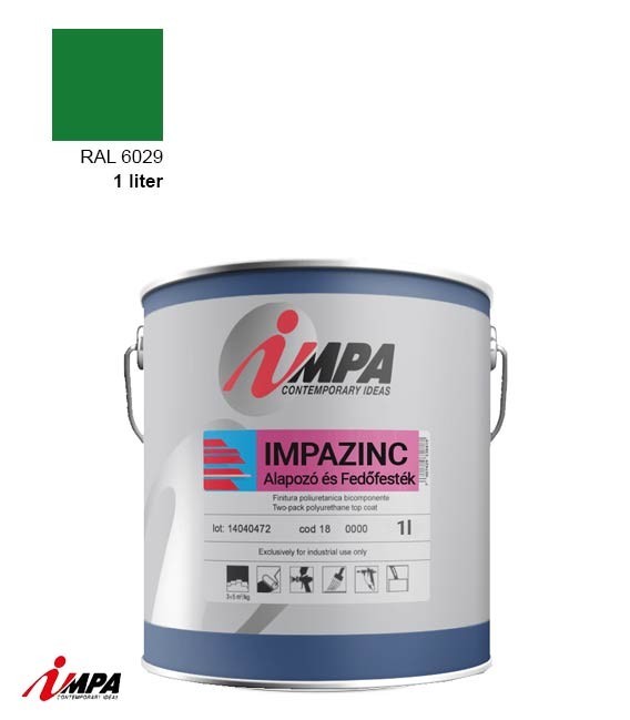 1K Rozsdagátló Ipari Festék + Alapozó (2 in 1)  – RAL 6029 – Selyemfényű (1kg) – Impa Cink