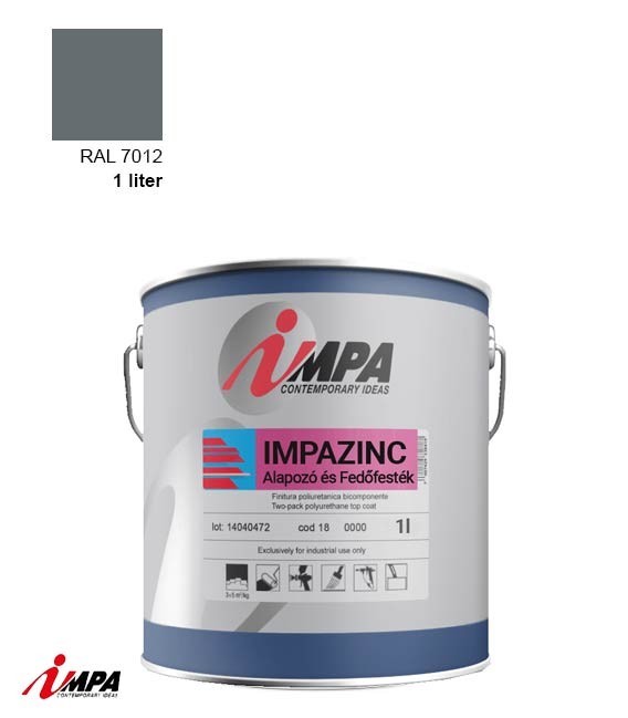 1K Rozsdagátló Ipari Festék + Alapozó (2 in 1)  – RAL 7012 – Selyemfényű (1kg) – Impa Cink