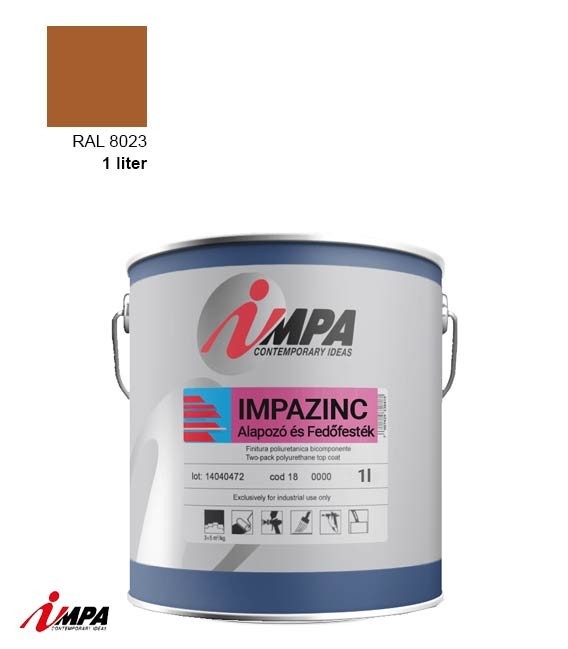 1K Rozsdagátló Ipari Festék + Alapozó (2 in 1)  – RAL 8023 – Selyemfényű (1kg) – Impa Cink