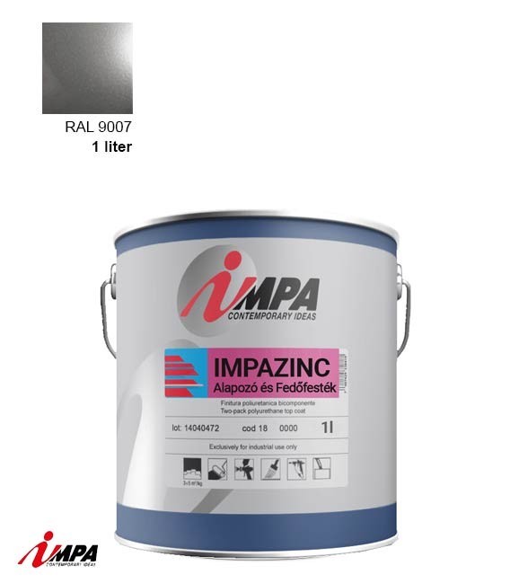 1K Rozsdagátló Ipari Festék + Alapozó (2 in 1)  – RAL 9007 – Selyemfényű (1kg) – Impa Cink