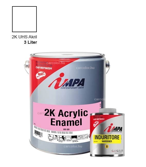 2K Fehér Akril UHS Festék – Fényes – (3l) – Impa 1292 VOC Nem kérek edzőt