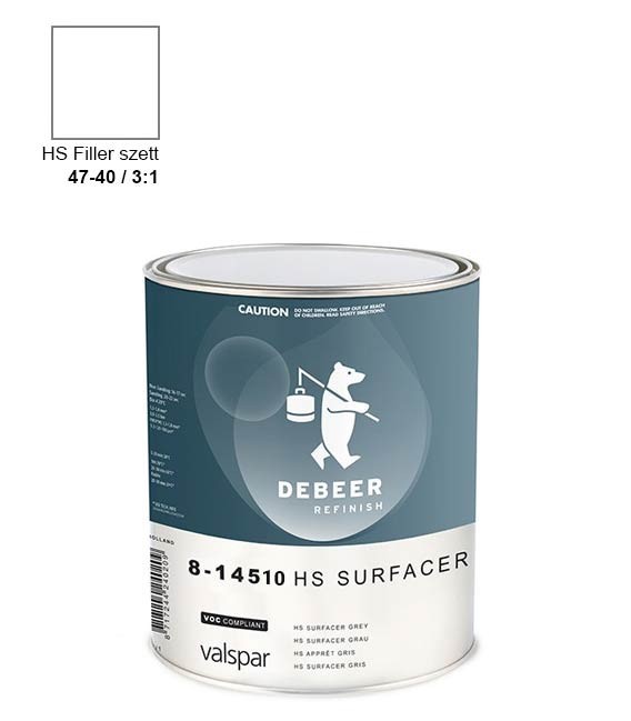 2K HS Filler – Töltőalapozó – Fehér – 8-14510  (3l) – DeBeer