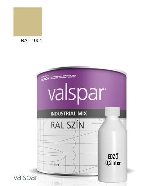 2K Magasfényű Rozsdagátló Ipari Festék – RAL 1001 – BEIGE (1,4l) – Valspar