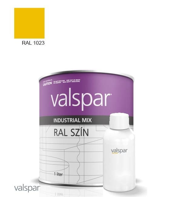 2K Magasfényű Rozsdagátló Ipari Festék – RAL 1023 – TRAFFIC YELLOW (1,4l)