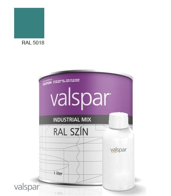 2K Magasfényű Rozsdagátló Ipari Festék – RAL 5018 – TUERKISBLAU (1,4l)