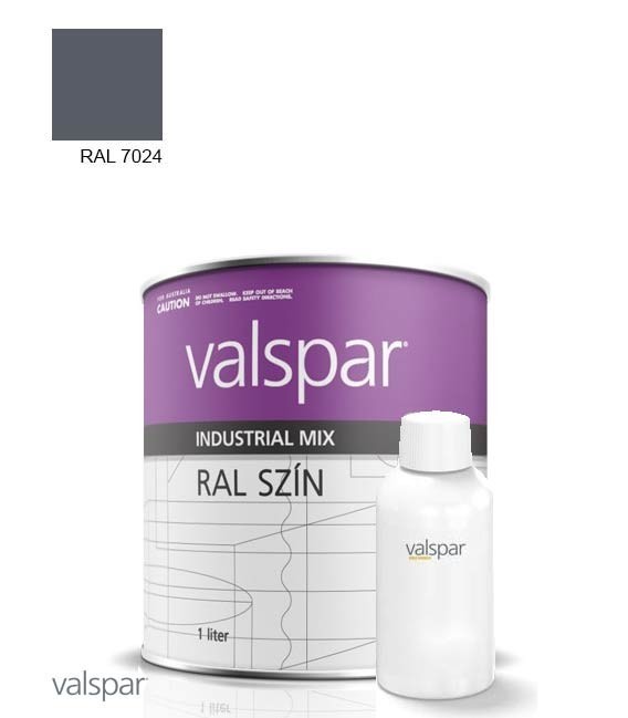 2K Magasfényű Rozsdagátló Ipari Festék – RAL 7024 – GRAPHITGRAU (1,4l)