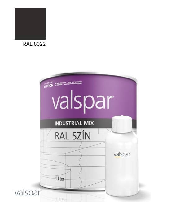 2K Magasfényű Rozsdagátló Ipari Festék – RAL 8022 – SCHWARZBRAUN (1,4l)