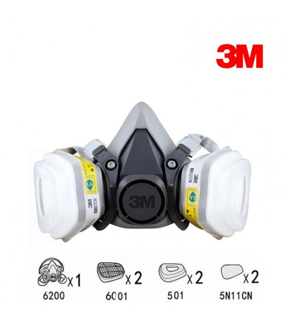 3M™ 6200 Ikerszűrős Félálarc Szett, Fényezőmaszk Szett  (M)
