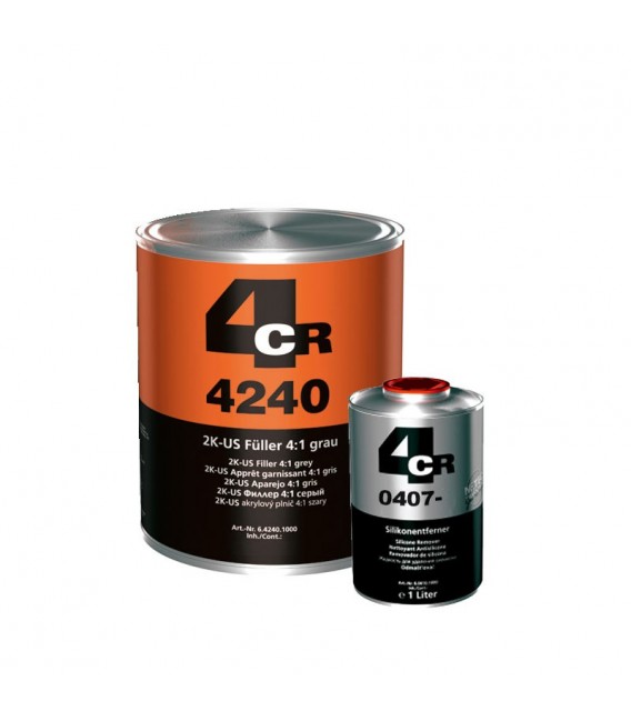 4CR 4240 2K HS-Filler 4:1 Szürke Filler – Töltőalapozó Szett (5l) Normal