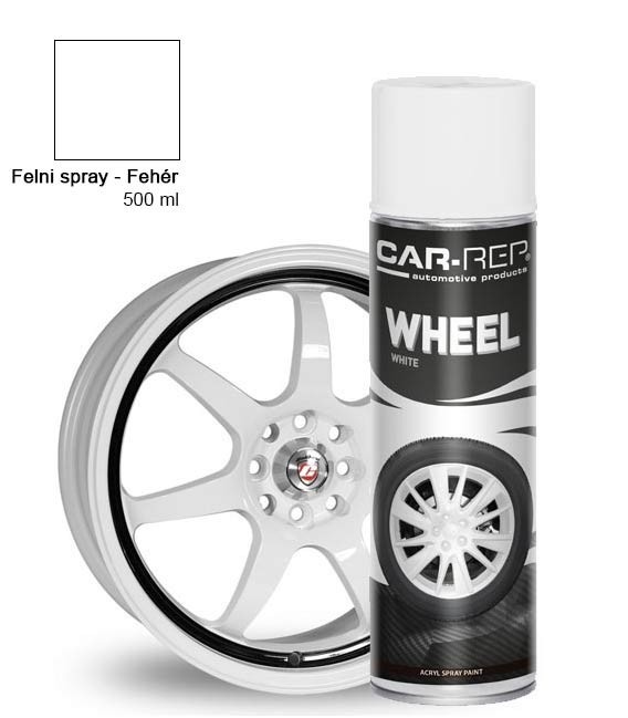 AluFelni – Keréktárcsa Akril Festék Spray  – Fehér – (500ml)