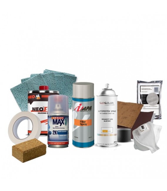 Autófényező Készlet – Metál 2K Spray Lakkal  – Horzsolás – Karcolás 2K SprayMax Lakk 250 ml (időjárás és UV álló)