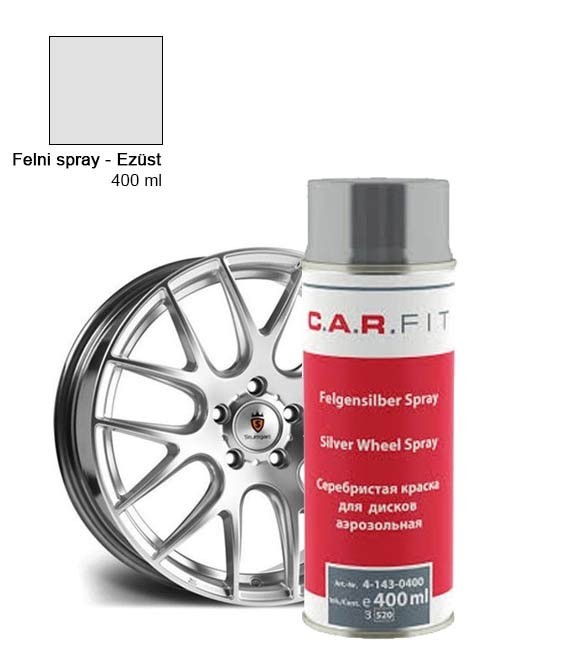 C.A.R. Fit Keréktárcsa Ezüst Spray – felni (400ml) C.A.R. Fit
