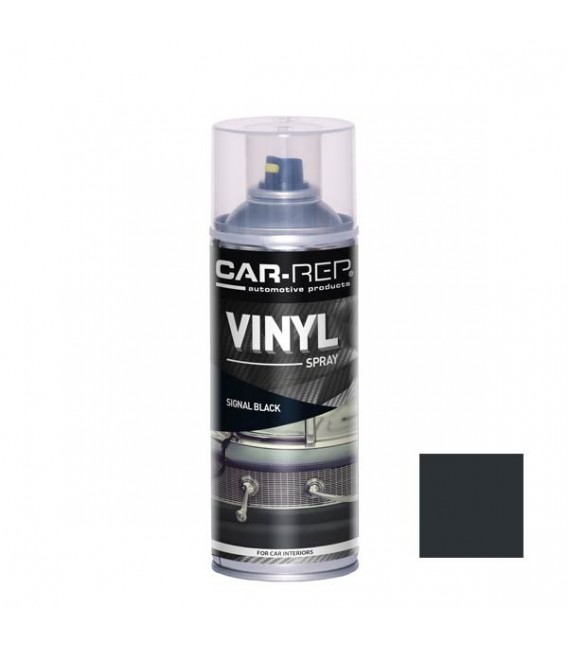 Car-Rep Fekete Vinyl Műszerfal, Bőr, Textil felújító Spray Festék RAL9004  (400ml)