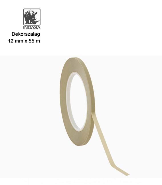 Dekorszalag egyenes vonalakhoz – Fine Line – Zöld – (12 mm) – Indasa™