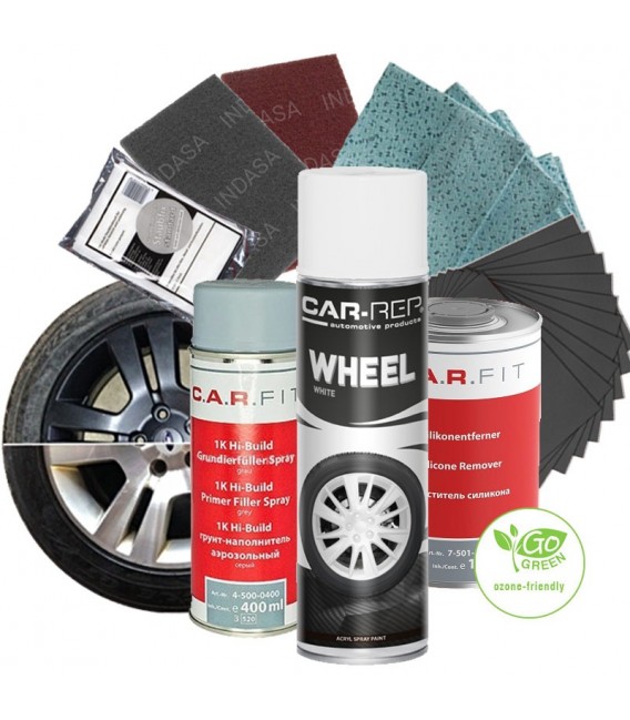 Felni Javító szett – Keréktárcsa – Alufelni felújításhoz – Csináld Magad! Fehér felni festék (500ml)