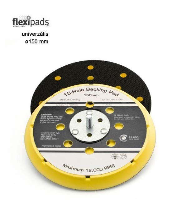 FlexiPads Tépőzáras Csiszolótárcsa (150mm) – 15 Lyukas – Uni