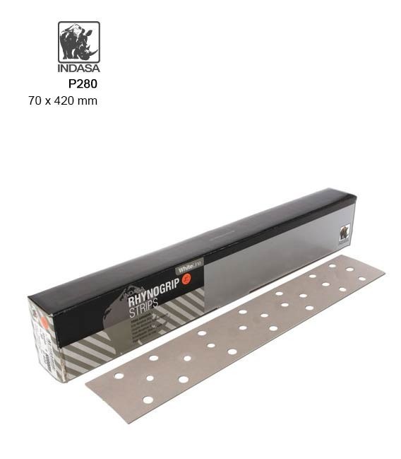 Gyalupapír 70 x 420mm 23 lyuk (P280) – INDASA White Line