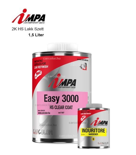Impa 1381 2K Karcálló Akril HS Lakk Szett – Easy 3000 – (1500 ml) Gyors