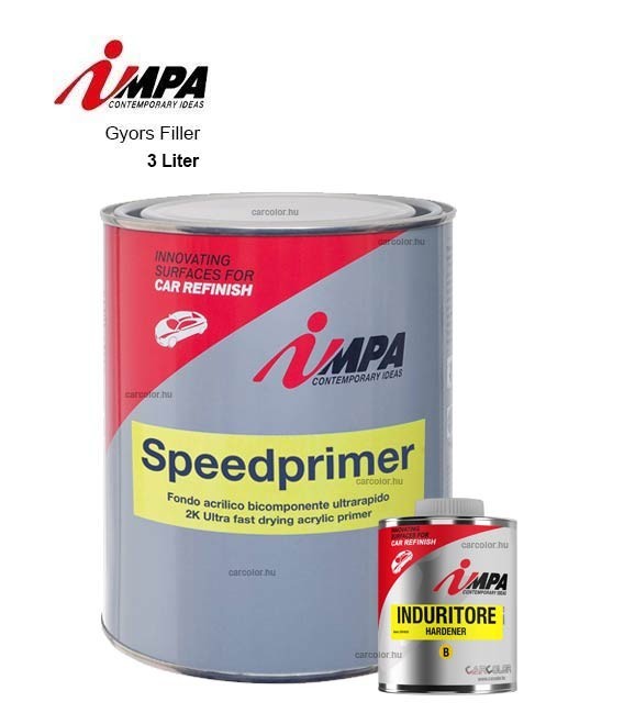 Impa SPEED PRIMER 2K Gyorsan száradó filler szett – Szürke (3l)