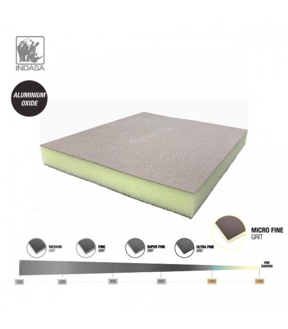 INDASA™ Kétoldalas Csiszolószivacs – MicroFine (P1000-P1500)