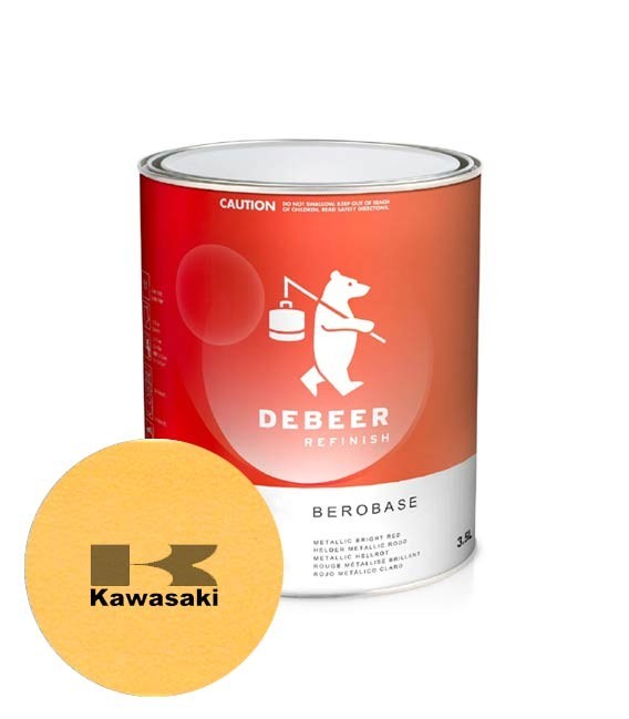 KAWASAKI – Chrome Yellow Pearl – Színrekevert Motorfesték – Színkód: KAW166 1 liter