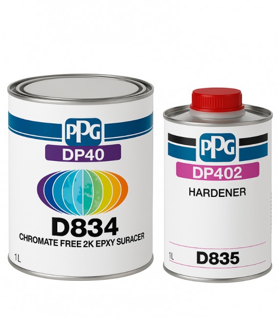 PPG DP40 D834 2K Epoxy Alapozó – Szürke (1L) Normal