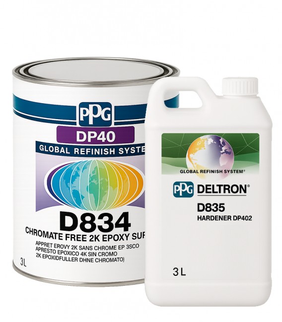 PPG DP40 D834 2K Epoxy Alapozó – Szürke (3L) Normal
