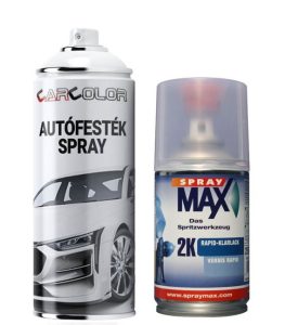 PPG Színre Kevert Prémium Autófesték Spray – Bázis (400ml) 2K SprayMax Lakk 250 ml (időjárás és UV álló)