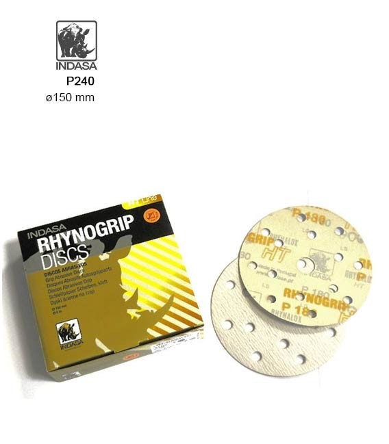 Prémium 15 Lyukas Tépőzáras Körpapír (P240) – INDASA HT Line – ø 150 mm