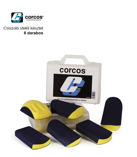 Professzionális kézi csiszolóblokk szett (6 db) Corcos