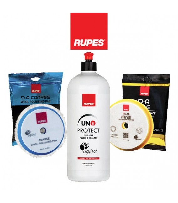 RUPES™ Egylépcsős Polírszett – Polírpaszta + 150mm  Polírszivacs Csomag Nagy kiszerelés (1000ml)