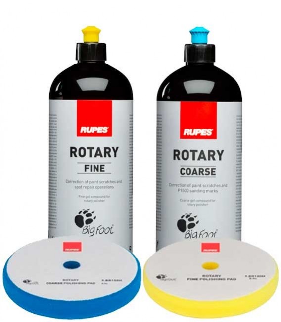 RUPES™ Hagyományos Polírszett – Polírpaszta + Polírszivacs Csomag Nagy (150mm) Alap kiszerelés