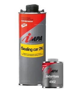 Szórható – Kenhető 2K Platófesték – Alvázvédő – Fekete – (1kg) – Impa 1902 SEALING CAR 2K