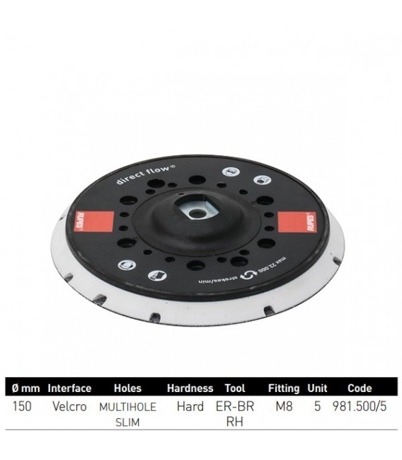 Tépőzáras tárcsa – Ø 150mm – M8 – ER – BR – RH – Kemény – Multi