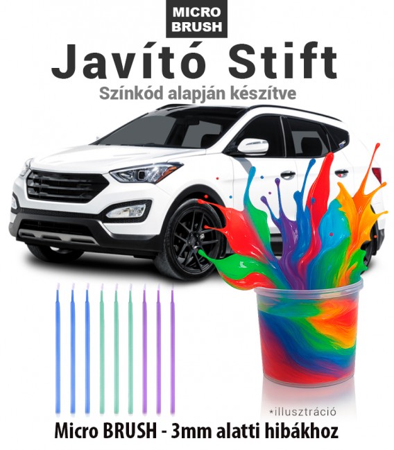 Autófesték Javító Stift – 12 db Mikrobrush ecsettel Nem kérek lakkot